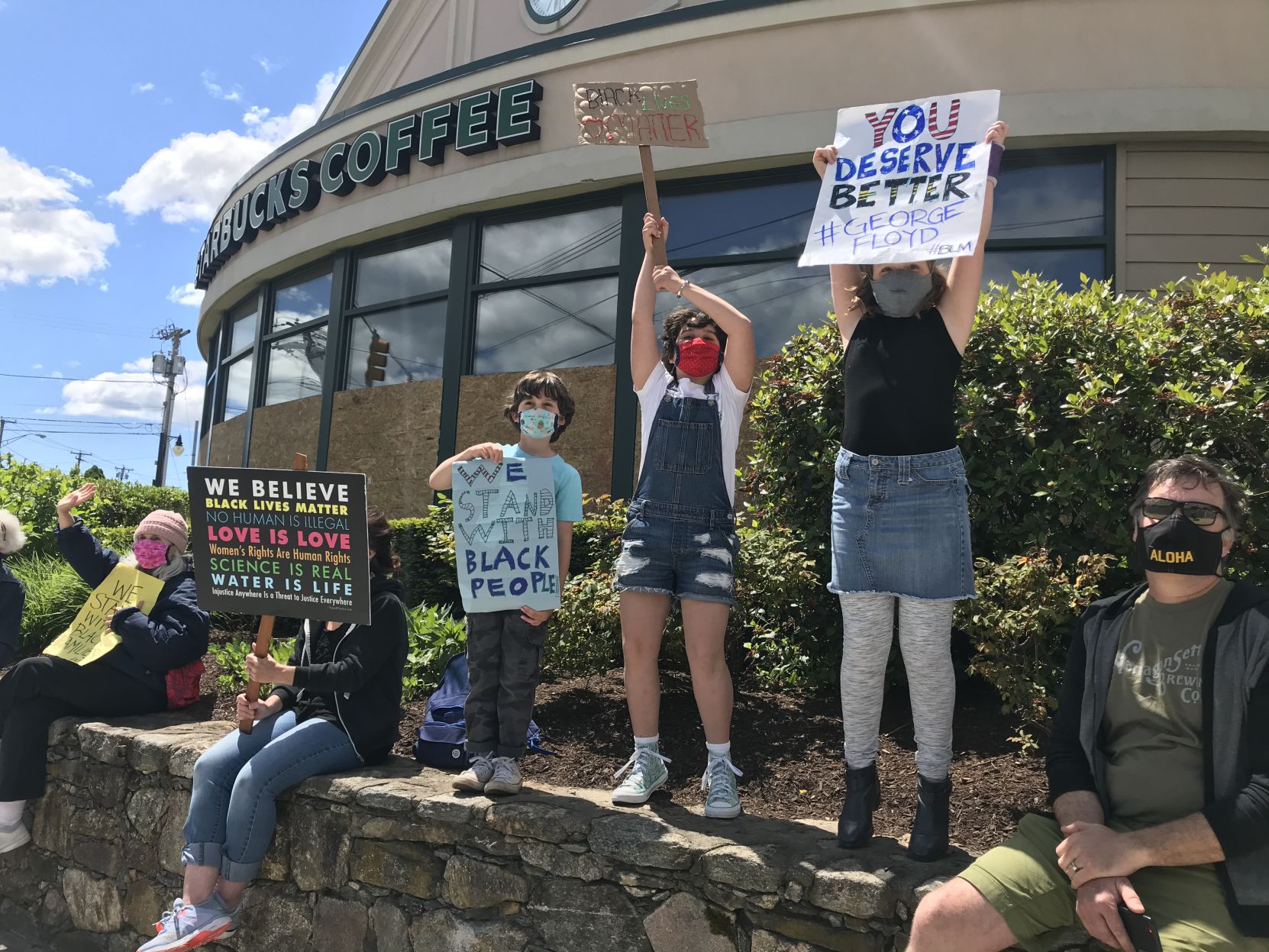 Locals stand for Black Lives Matter movement